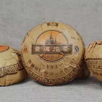 V93*2007 Чай Юньнань Мэнхай Дайи TAETEA Премиум спелый пуэр Пуэр Туо Ча 250г