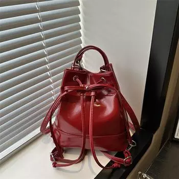 В этом году популярна мода на сумки через плечо, сумка-ведро нишевого дизайна 2024 года, новая летняя простая повседневная сумка через плечо чёрный