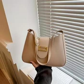 В этом году популярная маленькая сумка женская ниша 2024 новая модная летняя сумка-багет с текстурой на плечо сумка подмышкой чёрный