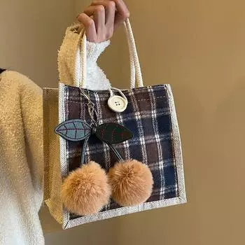 В этом году популярная сумка для ланча Bento Bag женская сумка через плечо маленькая свежая маленькая женская сумка