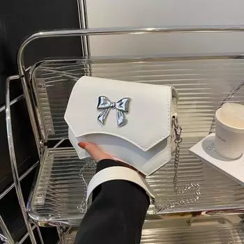 В этом году популярная сумка женская новая модная нишевая дизайнерская сумка-цепочка универсальная сумка-мессенджер знаменитостей из Интернета белый