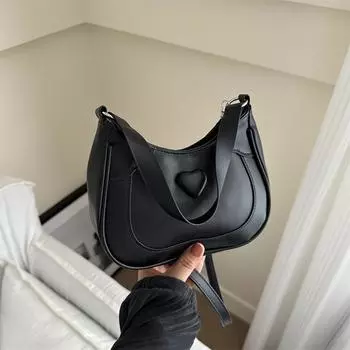 В этом году популярная женская сумка в иностранном стиле, новая мода 2024 года, высококачественная сумка-мессенджер на одно плечо с надписью «love design» белый