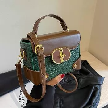 В этом году популярные маленькие сумки для женщин, осень 2024, универсальная, новая модная сумка через плечо, переносная, маленькая квадратная сумка no specification чёрный