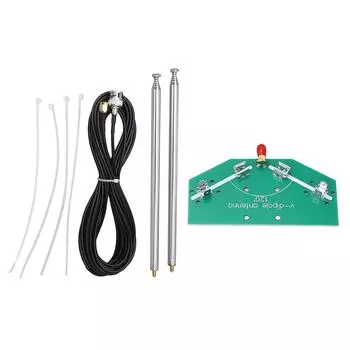 V-дипольная антенна SMA Female Interface телескопическая антенна 78M415MHz FM радио коммуникационная антенна для Aviati