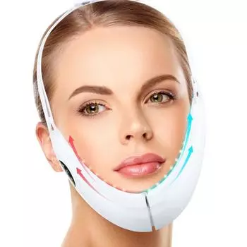 V Face Massager Портативный Массажер для Лица Перезаряжаемый Светодиодный Дисплей Косметический Прибор Для Лица 5 Режимов белый