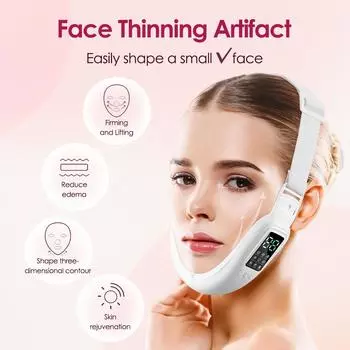V Face SPA Устройство для подтяжки лица Многофункциональный микроток Вибрация 42°C Горячий компресс Похудение Лифтинг Укрепление Подтяжка