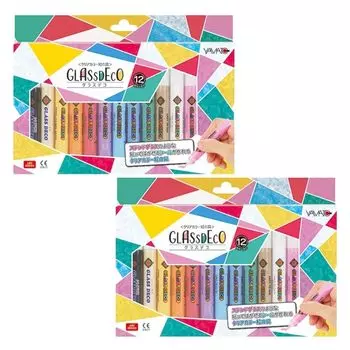 В комплект Glass Deco входят клей и краска 12 цветов x 2 набора!