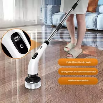 В комплект поставки входит 1 электрическая вращающаяся щетка, крючок, зарядный кабель USB-C. (адаптер в комплект не входит), 8 голов. Легкий, но мощный,