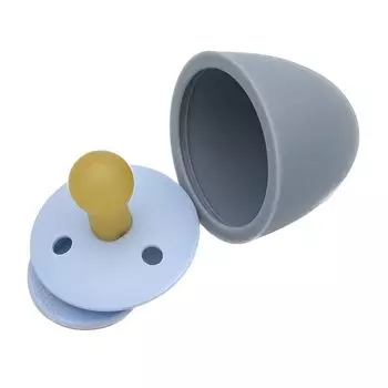 В комплект входит футляр для пустышки BIBS от 6 месяцев до 18 месяцев Цвет: нежно-голубой Размер 2