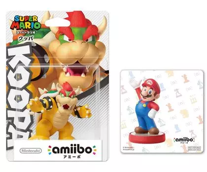 В комплект входит наклейка amiibo Bowser Mario Original (Супер Серия) [Бонус]