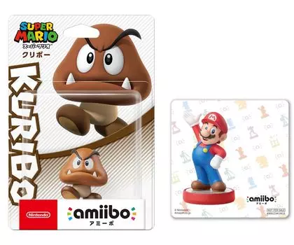 В комплект входит наклейка amiibo Goomba Mario Original (Супер Серия) [Бонус]