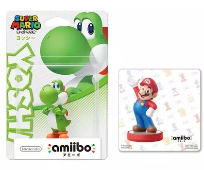 В комплект входит наклейка amiibo Yoshi Mario Original (Супер Серия) [Бонус]
