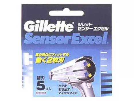В комплект входят 5 запасных лезвий для Gillette Sensor Excel.