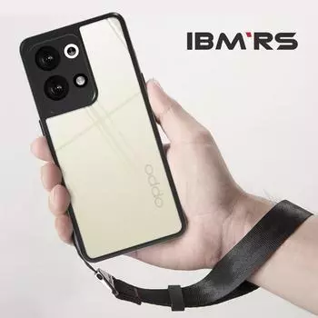 (В комплекте ремешок на запястье)Чехол BMRS для Oppo Reno9/9 Pro, камуфляжный прозрачный жесткий противоударный улучшенный защитный чехол - черный for phone series(6.7 )