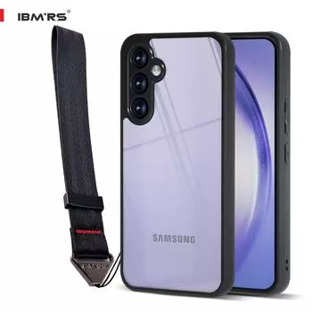(В комплекте ремешок на запястье)Чехол IBMRS для Samsung Galaxy A54, камуфляжный чехол с подушками безопасности, противоударный, защитный чехол для объектива, прозрачный чехол для телефона из поликарбоната и термопластика for Samsung Series(6.4 )