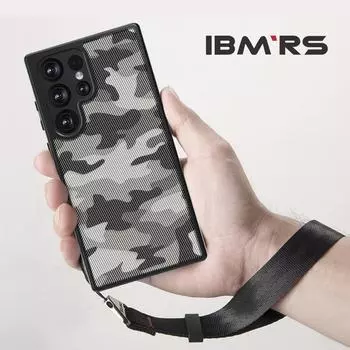 (В комплекте ремешок на запястье)Чехол IBMRS для Samsung Galaxy S22 Ultra, защитная задняя крышка из прозрачного поликарбоната + чехол для телефона с мягкими краями TPC For Galaxy S22 Ultra