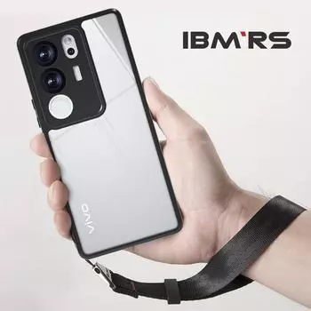 (В комплекте ремешок на запястье)Чехол IBMRS для vivo S17/17 Pro/V29/V29pro, защитная задняя крышка из прозрачного поликарбоната + чехол для телефона с мягкими краями TPC lattice camo