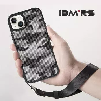 (В комплекте ремешок на запястье)Чехол IBMRS для Apple iPhone 15, прозрачный чехол для телефона, противоударный чехол с подушкой безопасности art camo