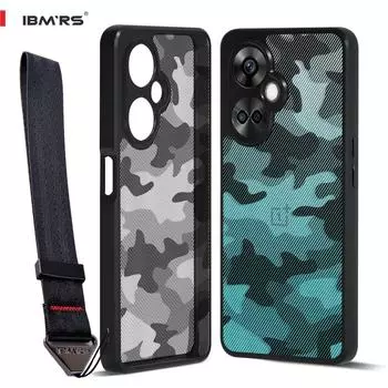 (В комплекте ремешок на запястье)Чехол IBMRS для OnePlus Nord CE3/OPPO K11 5G, камуфляжный противоударный бампер, прозрачный чехол для телефона для женщин и мужчин - прозрачный Art Camo for 2v