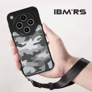(В комплекте ремешок на запястье)Чехол IBMRS для Oppo Find X8 Pro, аксессуары с полной защитой объектива камеры, прочный практичный чехол для мобильного телефона, черный камуфляж