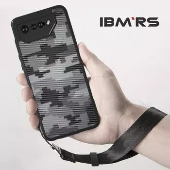 (В комплекте ремешок на запястье)Чехол IBMRS для Asus ROG Phone 7, камуфляжный прозрачный жесткий чехол с защитой от ударов и царапин for phone series(6.7 )