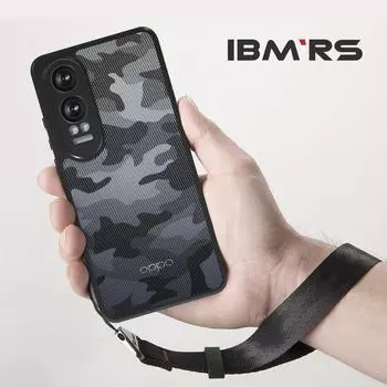 (В комплекте ремешок на запястье)Чехол IBMRS с защитой камеры Bump Clear Back Cover Case совместим с OnePlus Nord CE4 Lite (ТПУ+ПК | Камуфляж черный)
