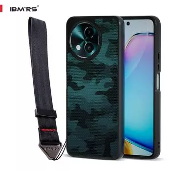 (В комплекте ремешок на запястье)Чехол для телефона IBMRS для vivo Y200i, камуфляжный полупрозрачный защитный противоударный чехол для телефона - приподнятые края защищают камеру и экран