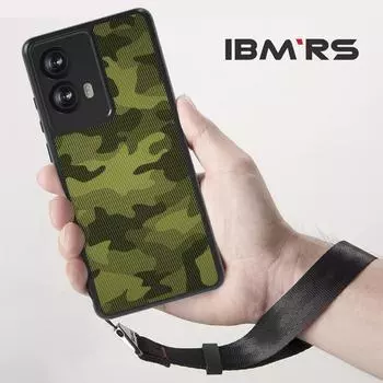 (В комплекте ремешок на запястье)Чехол IBMRS для Motorola S50 Neo, тонкий чехол для телефона из ТПУ с защитой от отпечатков пальцев, защитный противоударный (Камуфляж Черный)