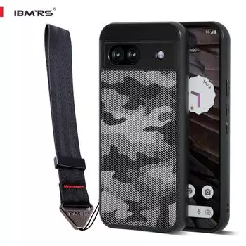 (В комплекте ремешок на запястье)Чехол IBMRS для Google Pixel 8a, камуфляжный ПК, твердая задняя часть, мягкие края, подушка безопасности, ударопрочный, прозрачный матовый чехол для телефона Art Camo