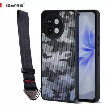 (В комплекте ремешок на запястье)Чехол IBMRS для vivo S18e, камуфляжный прозрачный жесткий задний противоударный улучшенный защитный чехол Art Camo