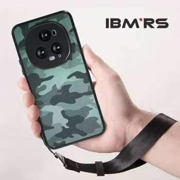 (В комплекте ремешок на запястье)Чехол IBMRS для Honor Magic5 Ultimate для телефона, не желтеющий, ударопрочный чехол для телефона, прозрачная задняя панель с защитой от царапин (Черный камуфляж)