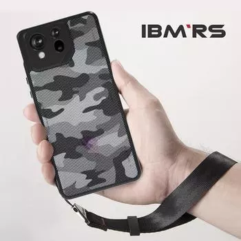 (В комплекте ремешок на запястье)Чехол IBMRS для Asus ROG Phone 8, камуфляжный прозрачный жесткий чехол с защитой от ударов и улучшенной тонкой крышкой из поликарбоната и ТПУ Art Camo