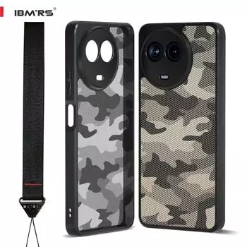 (В комплекте ремешок на запястье)Чехол с двойным покрытием для Realme Narzo 60x 5G, защита от отпечатков пальцев, приятный на ощупь, чехол для телефона для женщин, мужчин, матовый, прозрачный Art Camo