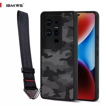 (В комплекте ремешок на запястье)Чехол IBMRS для iQOO 11S, мягкий, прозрачный, матовый, с матовой задней крышкой, тонкий, ударопрочный, защитный чехол - черный камуфляж Art Camo