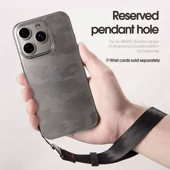 (В комплекте ремешок на запястье)Чехол IBMRS для iPhone 16/16 Pro/16 Plus/16 Pro Max/SE4, прозрачный, ударопрочный, тонкий, с защитой от отпечатков пальцев iPhone 16 Pro Max