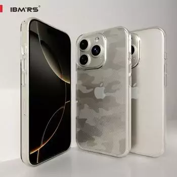 (В комплекте ремешок на запястье)Чехол IBMRS для iPhone 11/11 Pro/11 Pro Max, полупрозрачный матовый тонкий ударопрочный защитный чехол с защитой от отпечатков пальцев - прозрачный камуфляж For iPhone 11 Pro Max