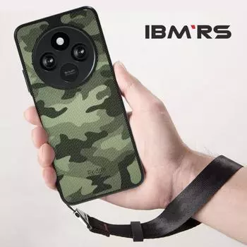 (В комплекте ремешок на запястье)Чехол IMBRS для телефона Xiaomi Redmi 14C, ультратонкий, приподнятые края защищают камеру и экран - черный камуфляж transparent прозрачный