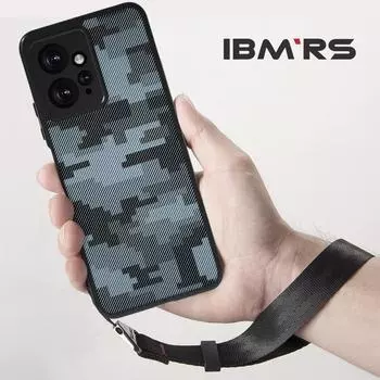 (В комплекте ремешок на запястье)ibmrs [Military Design] для Xiaomi Redmi Note 12 4G Чехол, Camo прозрачный матовый черный for Redmi Series6.67 ) прозрачный