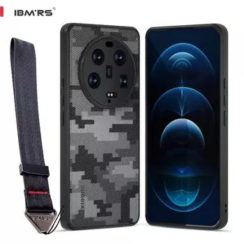(В комплекте ремешок на запястье)IBMRS [Военный дизайн] Совместим с Xiaomi 13 Ultra Case, камуфляжный жесткий задний противоударный улучшенный защитный чехол For Xiaomi 13 Ultra
