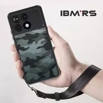 (В комплекте ремешок на запястье)IBMRS [двойное покрытие против царапин] для Xiaomi Redmi K70 Pro/K70 прозрачный чехол, камуфляжный противоударный матовый чехол для телефона Art Camo