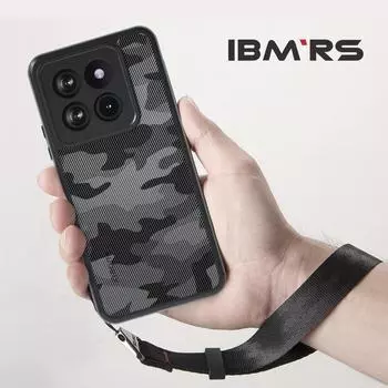 (В комплекте ремешок на запястье)IBMRS [двойное покрытие против царапин] для Xiaomi 14pro Прозрачный чехол, камуфляжный противоударный матовый чехол для телефона Art Camo