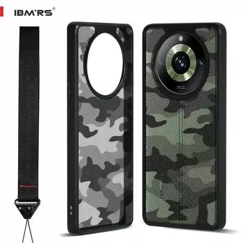 (В комплекте ремешок на запястье)Ударопрочный усовершенствованный защитный чехол, камуфляжный жесткий чехол, совместимый с Realme Narzo 60 pro 5G Art Camo