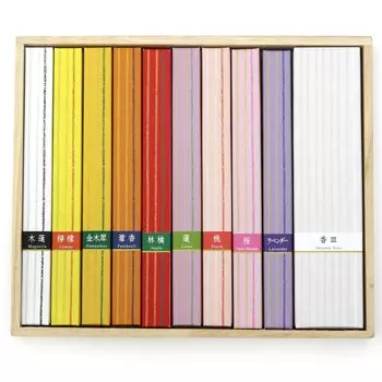 В комплекте с подставкой для благовоний Момент спокойствия, который успокаивает душу Японский модерн 9 видов цветочных ароматов Ароматические палочки Цветочные свечи Хякраку