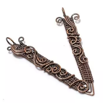 V Look Gemstone Handmade Copper Wire Wrap Jewelry Pendant 2.96 E7e11