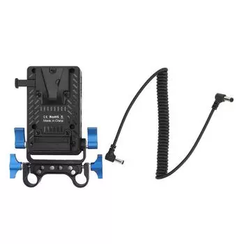 V Mount Battery Plate 7 Output V Lock Battery Plate Adapter for DSLR Camera BMPCC 4K 6K Camcorder LE