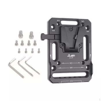 V Mount Battery Plate with M3 M4 1/4 Thread Holes for Camera Power Supply Accessory Multipurpose