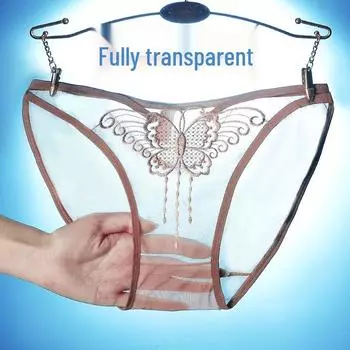 В наличии Бесшовные кружевные трусики большого размера с вышивкой бабочки и эффектом лифтинга бедер 815 M
