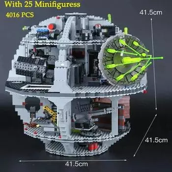 В наличии Быстрая платформа корабля Death Star 3 Great Ultimate Building Blocks Bricks 4016 шт. Игрушка для мальчика, рождественский подарок, совместимый с 75159 No original Box