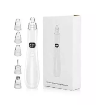 В наличии Быстрая прямая поставка 3 режима всасывания Очищающий аппарат для лица Удаление омертвевшей кожи Вакуумный аппарат для удаления черных точек на коже белый