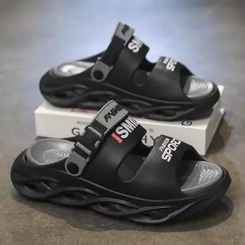 В наличии новый мужской двухслойный комплект из ЭВА большого размера, модные пляжные сандалии на платформе и две пары тапочек. 38 оливковое зеленый